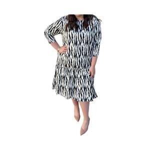 NEW SWUUN tiered midi dress in cream